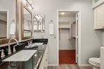 Dual sinks and large closet